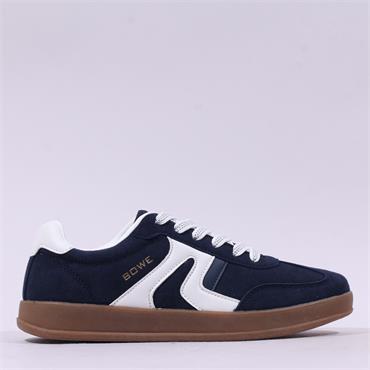 Tommy Bowe Burwett Retro Laced Trainer - Navy White